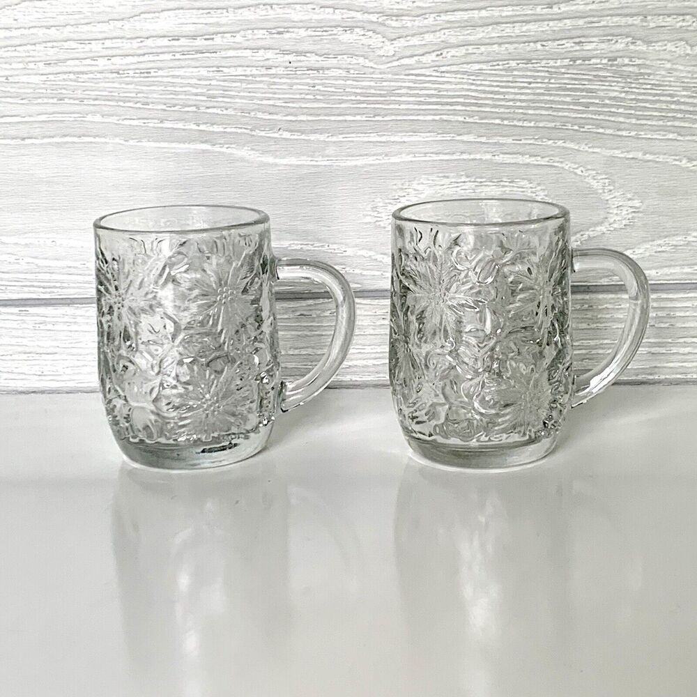 Set of 2 Princess House Fantasia Crystal Mugs